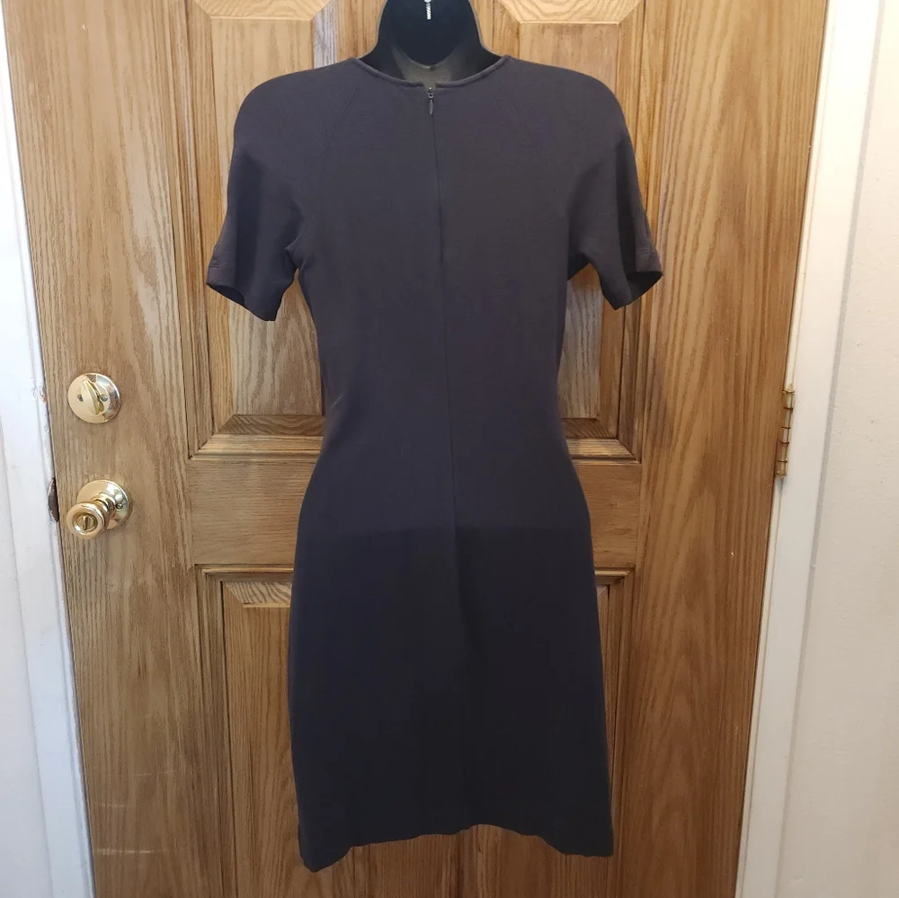 Theory Gray V-Neck Sheath Dress - Picture 5 of 5